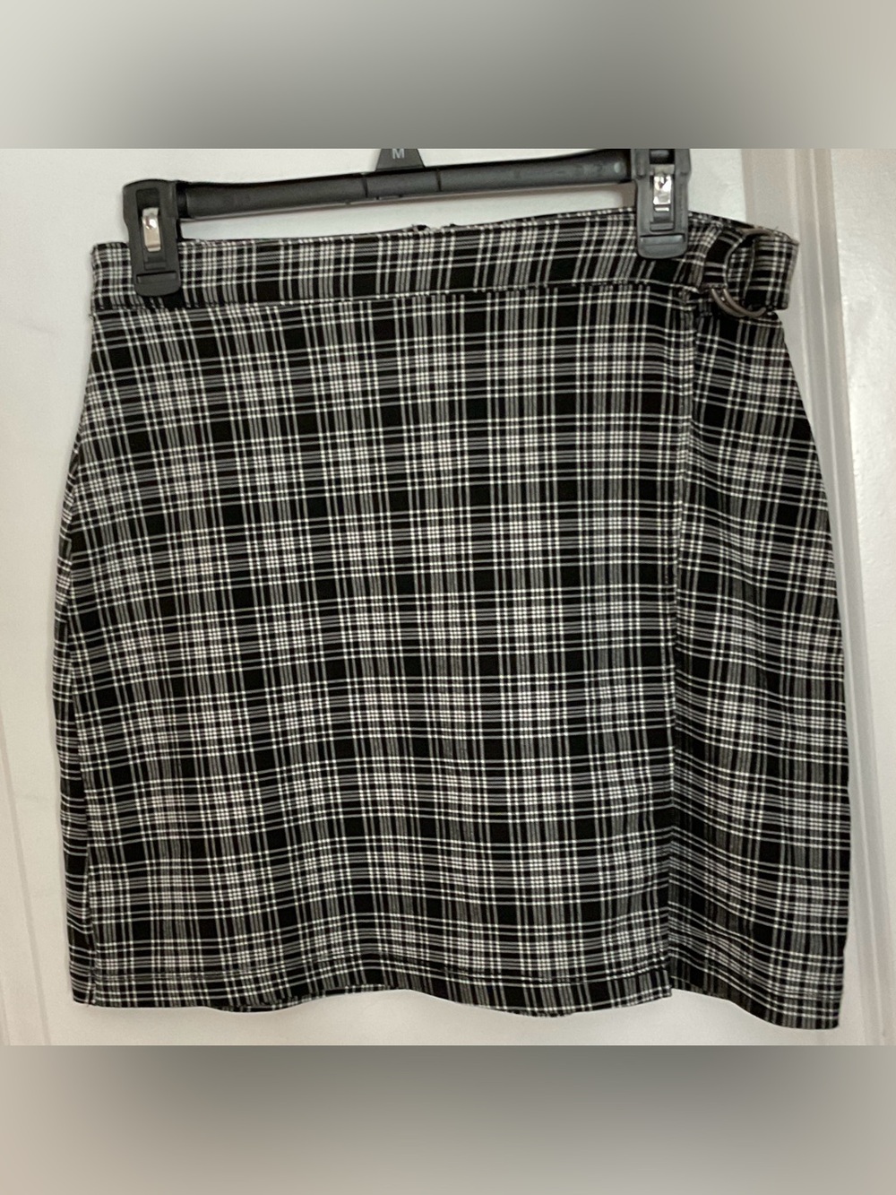 Hollister Ultra High Rise Black and White Plaid Skirt